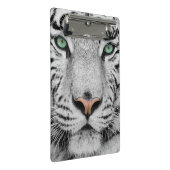 Weißer Tiger Mini Klemmbrett (Schrägansicht)