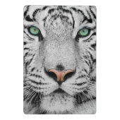 Weißer Tiger Mini Klemmbrett (Rückseite)
