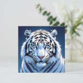 Weißer Tiger mit blauen Augen Karte (Stehend Vorderseite)