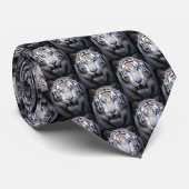 Weißer Tiger mit blauen Augen Krawatte (Gerollt)