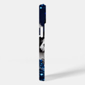 Weißer Tiger mit blauen Glitzern Case-Mate iPhone Hülle (Rückseite / Rechts)