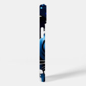 Weißer Tiger mit blauen Glitzern Case-Mate iPhone Hülle (Rückseite / Rechts)