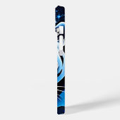 Weißer Tiger mit blauen Glitzern Case-Mate iPhone Hülle (Rückseite / Links)