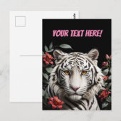 weißer Tiger mit Text Postkarte (Vorne/Hinten)