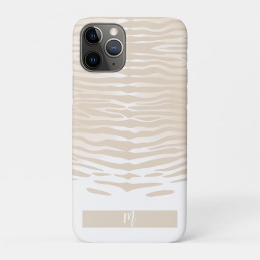 Weißer Tiger Monogramm Case-Mate iPhone Hülle (Rückseite)