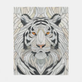 Weißer Tiger - Mosaikkunst aus Glas Fleecedecke (Vorderseite)
