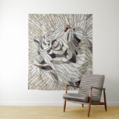 Weißer Tiger - Mosaikkunst aus Glas Wandteppich (Beispiel)