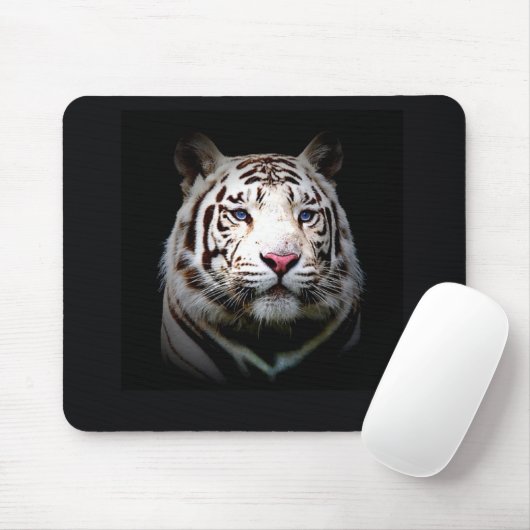 Weißer Tiger Mousepad (Mit Mouse)