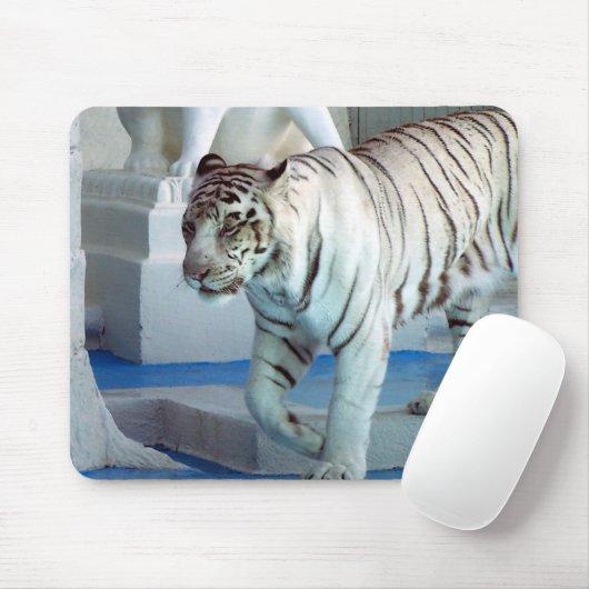 Weißer Tiger Mousepad (Mit Mouse)