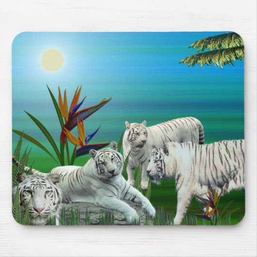 Weißer Tiger Mousepad03 Mousepad (Vorne)