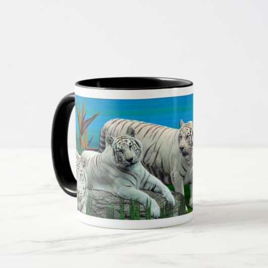 Weißer Tiger Mug03 Tasse (Vorderseite Links)