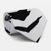 Weißer Tiger oder Zebra Striped Krawatte (Gerollt)