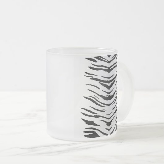 Weißer Tiger oder Zebra Striped Mattglastasse (VorderseiteRechts)