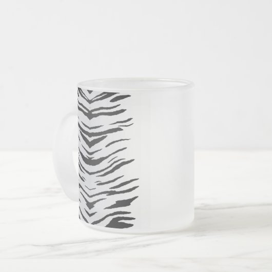 Weißer Tiger oder Zebra Striped Mattglastasse (Vorderseite Links)