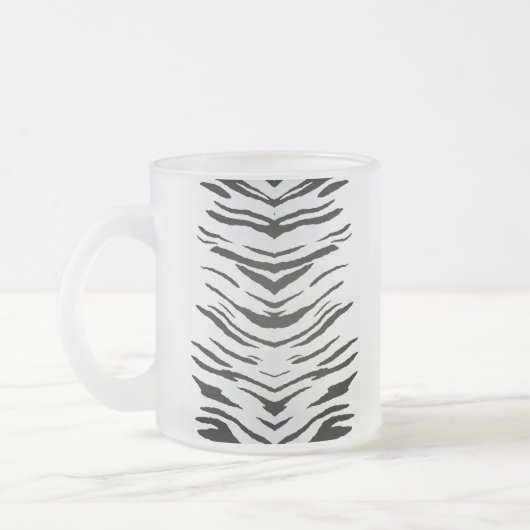 Weißer Tiger oder Zebra Striped Mattglastasse (Links)