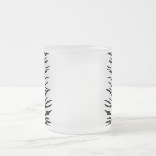 Weißer Tiger oder Zebra Striped Mattglastasse (Mittel)