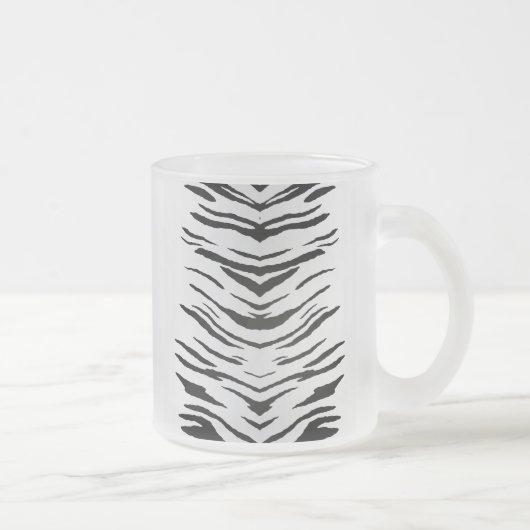 Weißer Tiger oder Zebra Striped Mattglastasse (Rechts)