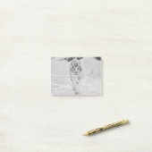 Weißer 🐅 Tiger Post-it Klebezettel (Auf Schreibtisch)