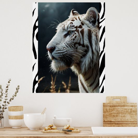 Weißer Tiger Poster (Küche)