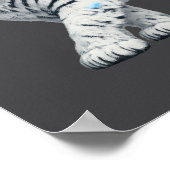 Weißer Tiger Poster Druck oder Digitaler Download  (Ecke)