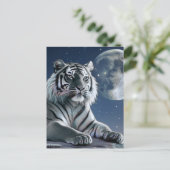 Weißer Tiger Postkarte (Stehend Vorderseite)