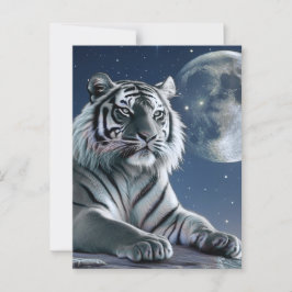 Weißer Tiger Postkarte