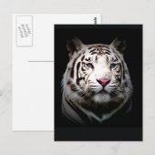 Weißer Tiger Postkarte (Vorne/Hinten)