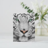Weißer Tiger Postkarte (Stehend Vorderseite)