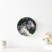 Weißer Tiger Runde Wanduhr (Zuhause)