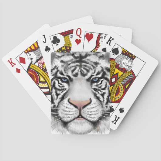 Weißer Tiger Spielkarten (Rückseite)
