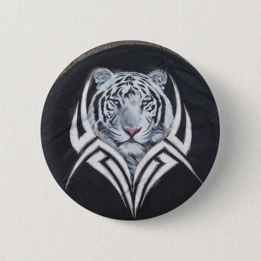 Weißer Tiger Stammes- Button (Vorderseite)