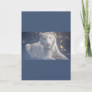 Weißer Tiger Starlight-Porträt Karte