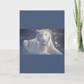 Weißer Tiger Starlight-Porträt Karte
