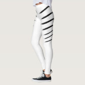 Weißer Tiger Stripes Leggings (Links)