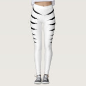 Weißer Tiger Stripes Leggings (Vorderseite)