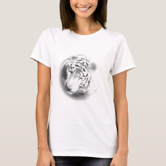Weißer Tiger T-Shirt (Vorderseite)