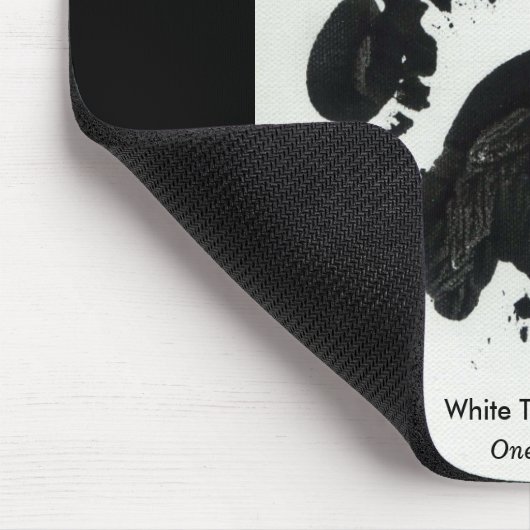 Weißer Tiger-Tatzen-Druck Mousepad (Ecke)