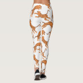 Weißer Tiger-Tierdruck-Design Leggings (Rückseite)
