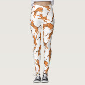 Weißer Tiger-Tierdruck-Design Leggings (Vorderseite)