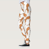Weißer Tiger-Tierdruck-Design Leggings (Links)