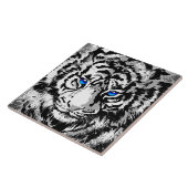 Weißer Tiger - Tiger-Keramik-Tile Fliese (Seite)