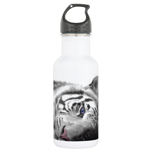 Weißer Tiger Trinkflasche (Vorderseite)