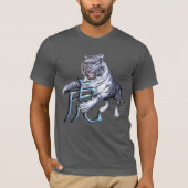 Weißer Tiger und chinesisches Symbol T-Shirt (Vorderseite)