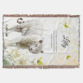 Weißer Tiger und Lilien Wurfdecke Decke (Vorderseite)