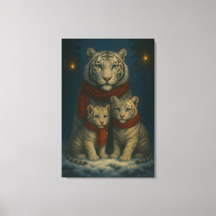 Weißer Tiger – Wächter des Lichts – ManJiangHong A Leinwanddruck
