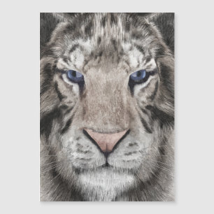 Weißer Tigerkopf  Magnetkarte