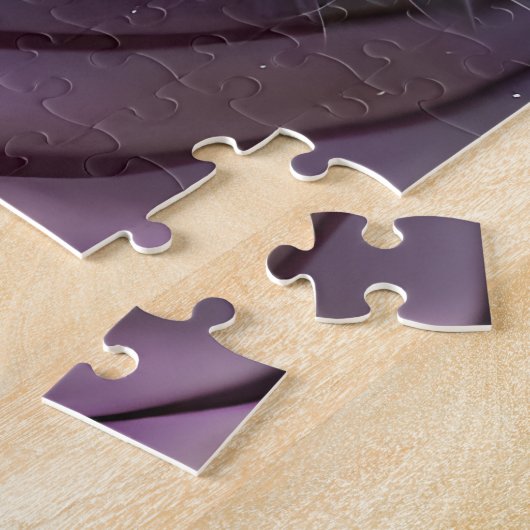 Weißer Tigerkopf mit mesmerisierenden Augen Puzzle (Seite)