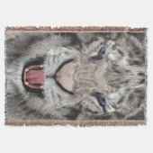 Weißer Tigerkopf Wildlife Ästhetik Decke (Vorderseite)