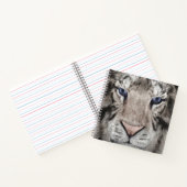 Weißer Tigerkopf Wildlife Ästhetik Notizblock (Innenseite)