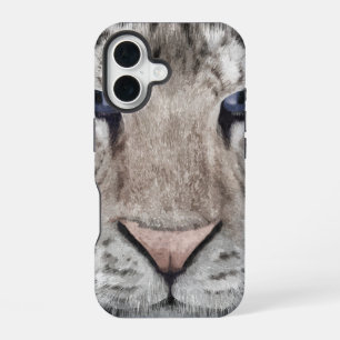 Weißer Tigerkopf Wildtier Ästhetik iPhone 16 Hülle
